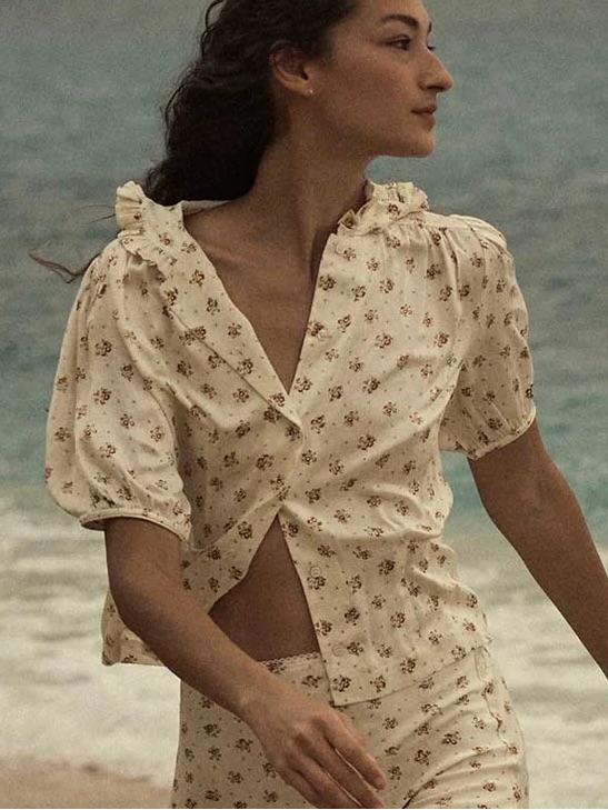 Doen Silk Bel Top In Citrus Blossom